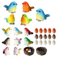 Jetec 30 Pieces Garden Accessories Bird Decorative Figurines Miniature Bird Figurines for Garden, Dollhouse Miniature, Cake Topper, Micro Landscape, Yard Bonsai Decal, Home Decoration