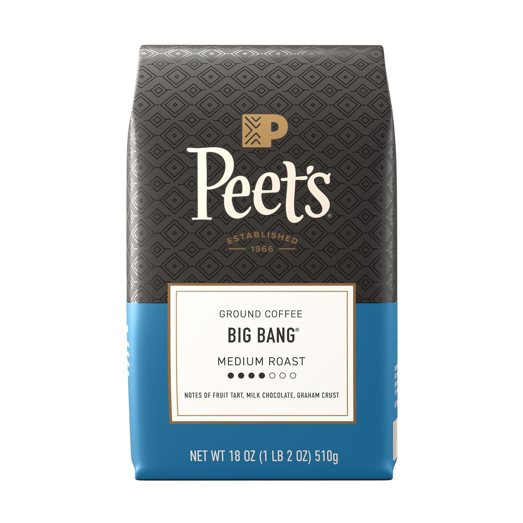 Peet's Coffee, Medium Roast Ground Coffee, 100% Arabica Coffee - Big Bang 18 Ounce Bag