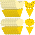 Landisun Fruit Fly Traps 48PCS Fungus Gnat-Traps for Indoor-Outdoor Yellow Fruit-Fly Sticky-Trap Plants Flying Bug Insects Traps - Cart Shape