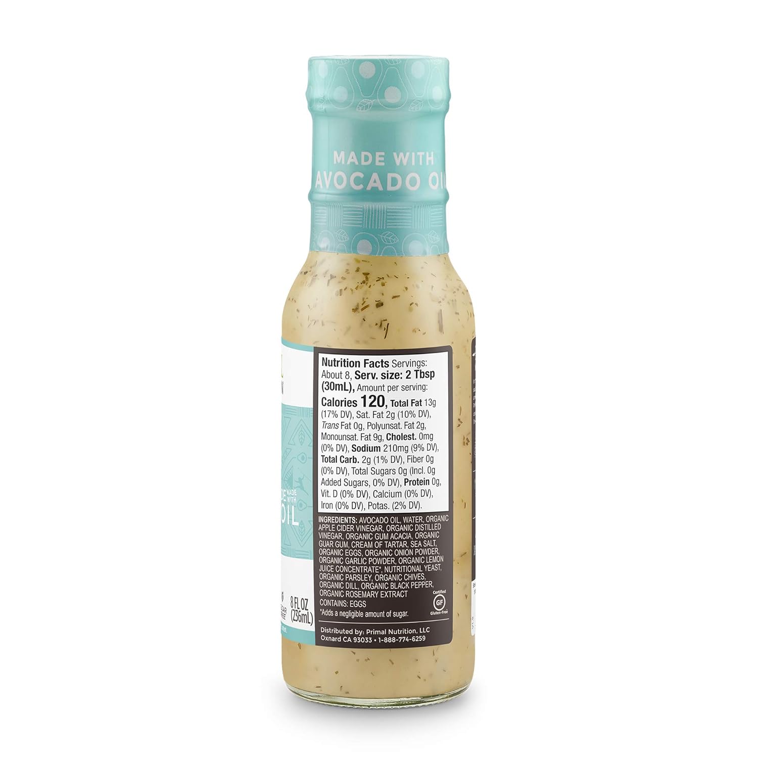Primal Kitchen Ranch Dressing, Caesar Dressing, and Green Goddess Dressing & Marinade, Made with Avocado Oil, 8 Fluid Ounces, Variety Pack of 3