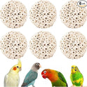 Bird Toys Sola Balls 2.36'' - 6PCS, Bird Foraging Toy, Soft Sola Atta Ball, Parrot Chew Shred Toy for Sharpening Claws and Beaks for Cockatiel, Parakeets, Conure, Love Birds, Budgie and Small Birds