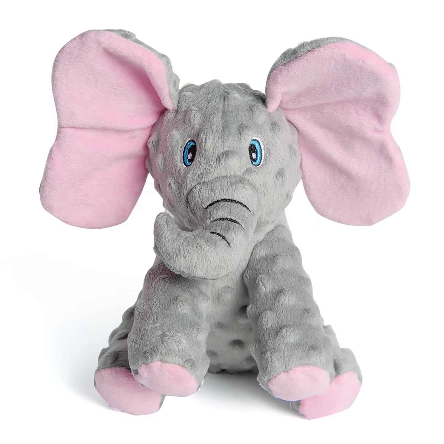 DODODOLA Dog Toys Puppy Toys Cute Squeaky Elephant Dog Toy with Crinkle Paper Stuffed Plush Animal to Keep Them Busy for Small Medium Large Dogs