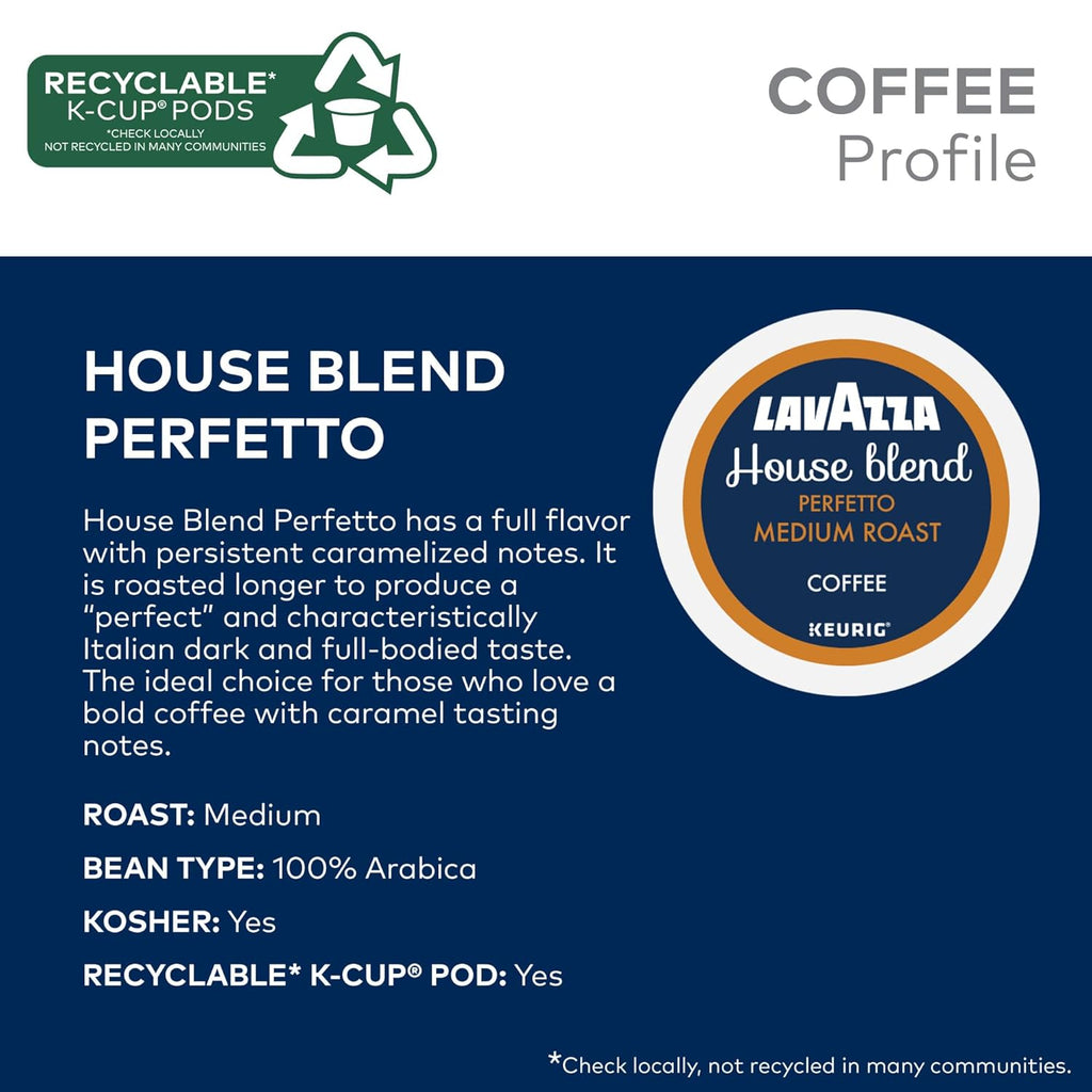 Lavazza Favorites Collection Variety Pack, Single Serve Keurig® K-Cup® Pods, Light and Medium Roast Coffees, 64-Count Box