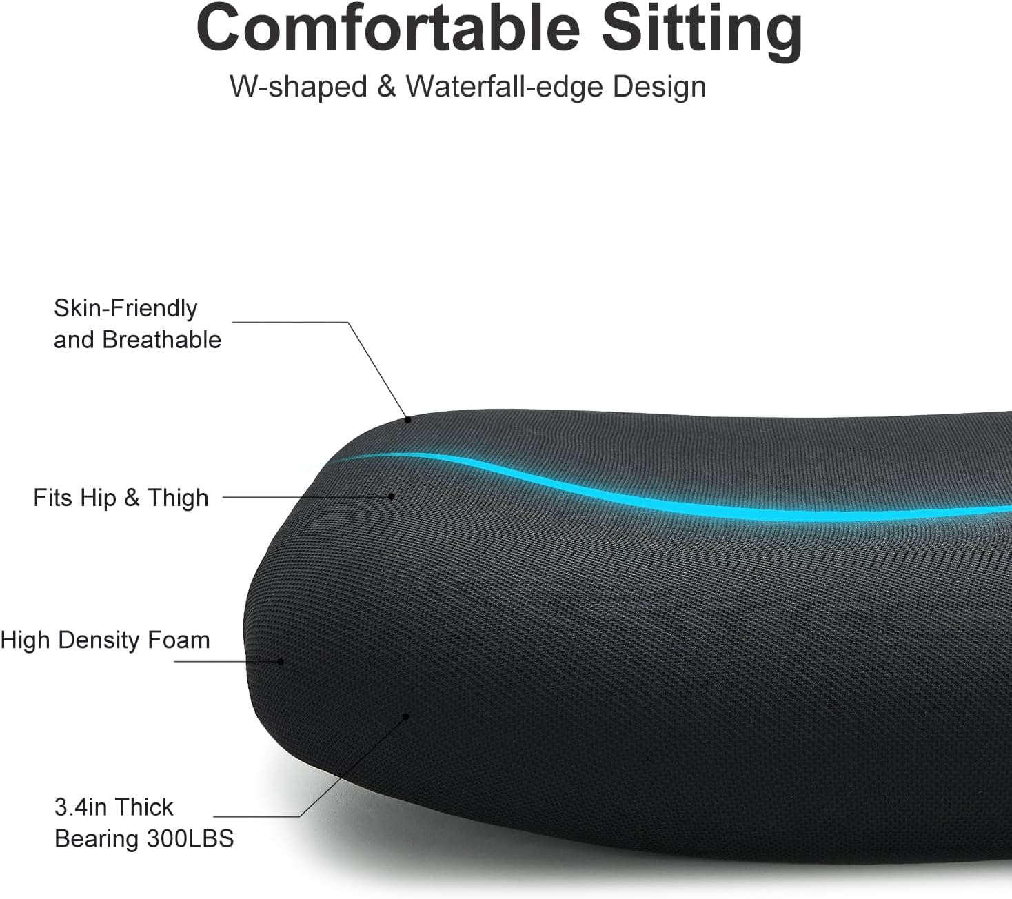 Ticova Ergonomic Office Chair - High Back Desk Chair with Adjustable Lumbar Support, Headrest & 3D Armrest