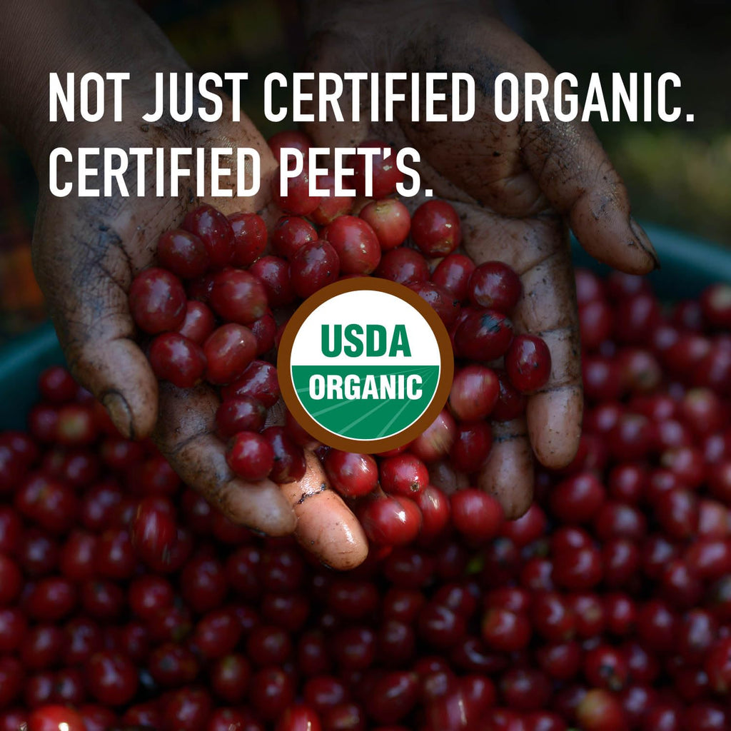 Peet's Coffee, USDA Organic Dark Roast Ground Coffee, 100% Arabica Coffee - French Roast 18 Ounce Bag