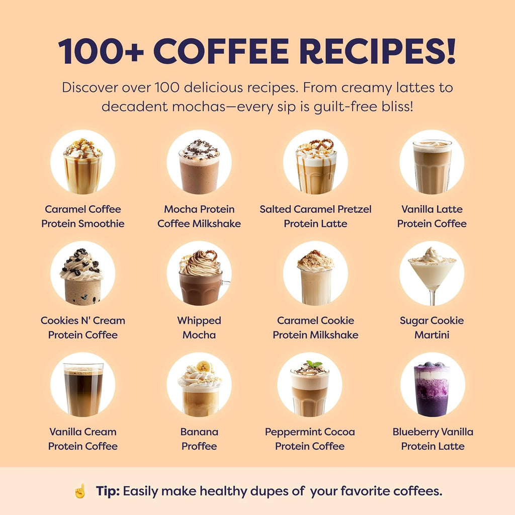 Caramel Protein Iced Coffee - Premium Whey Protein & Instant Iced Coffees - 100% Natural Cold Brew - Zero Artificial Flavors & Sweeteners, 80 mg Caffeine Per Serving, No Added Sugar, 20 Servings