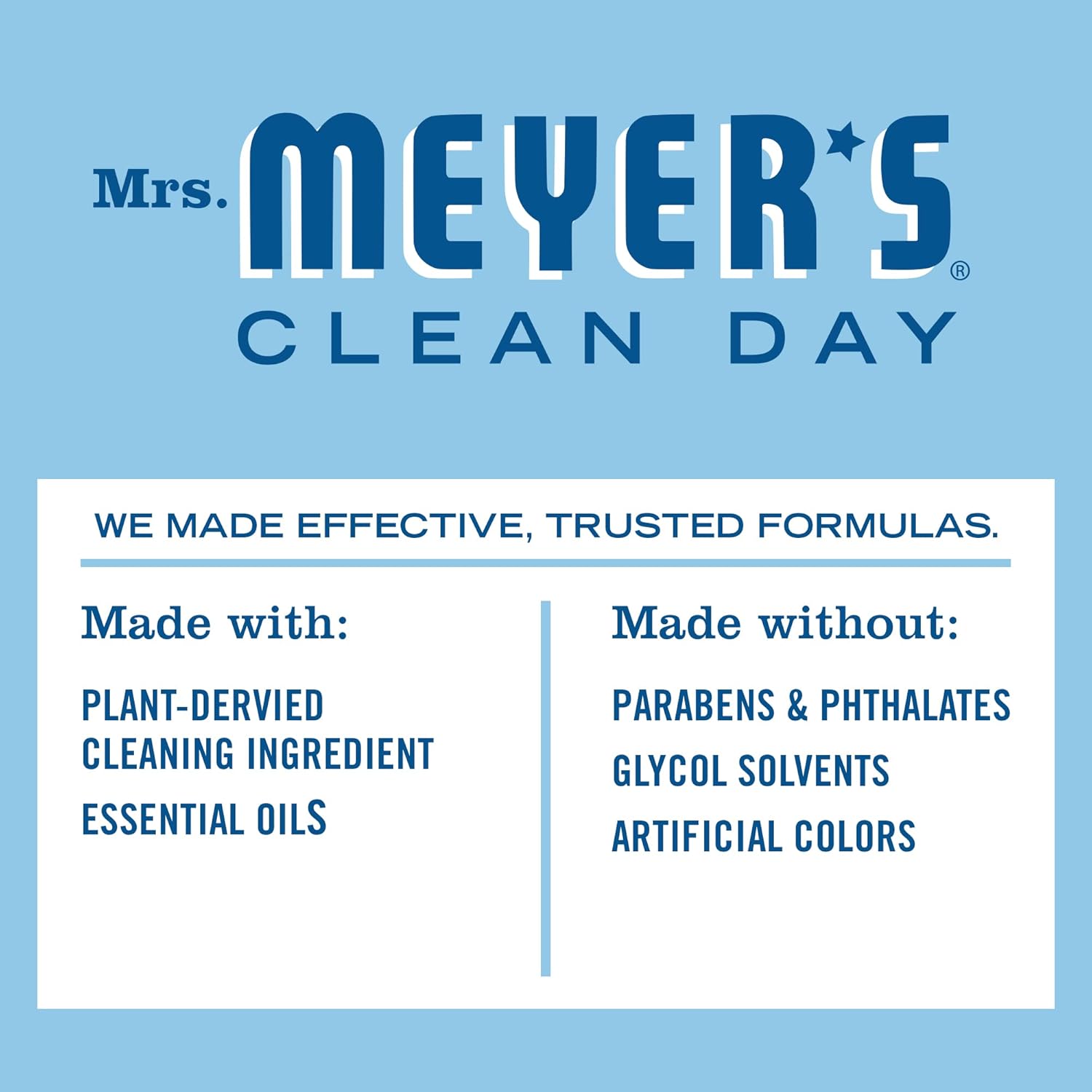 MRS. MEYER'S CLEAN DAY Multi-Surfaace Everyday Cleaner, Rain Water Scent, 16 Ounce Bottle