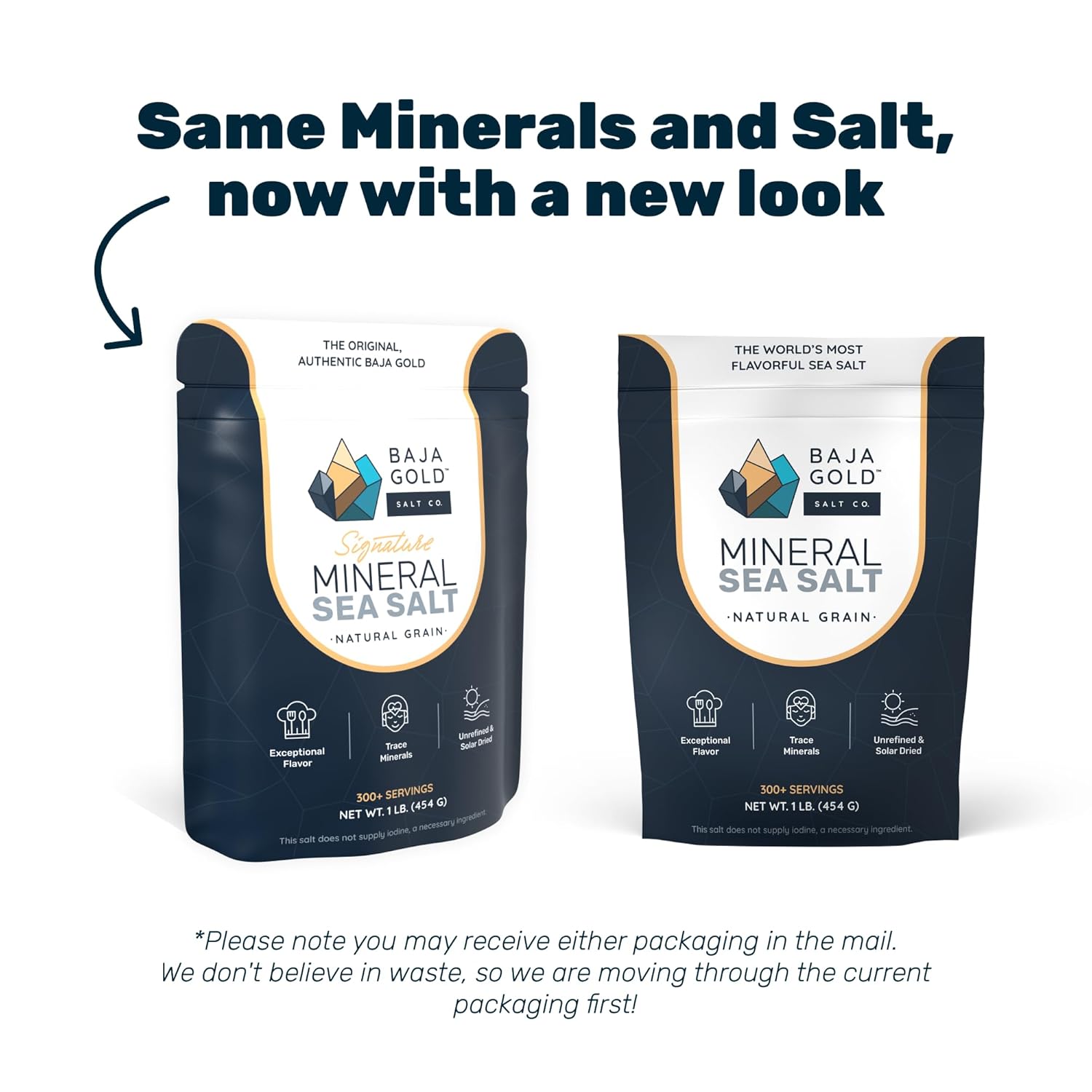 Baja Gold Mineral Sea Salt - Recommended by Gary Brecka - Organic Natural Grain Salt for Cooking & Baking | Authentic Baja Salt | Ideal for All Culinary Creations | 1 lb. Resealable Bag, 300+ Servings