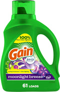 Gain Moonlight Breeze HE Deep Cleaning Concentrated Liquid Laundry Detergent, 61 Loads, 88 fl oz