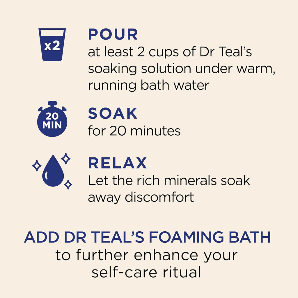 Dr Teal's Epsom Salt Magnesium Soak, Limited Edition Cozy Vanilla Season, 3lbs