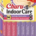 INABA Churu Indoor Care for Hairball Control, Functional Lickable Cat Treat with Taurine & Green Tea Extract, 0.5oz Each, 20 Tubes Total, Tuna & Chicken Variety
