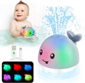 Baby Bath Toys, Toddler Bath Toys for Kids Ages 1-3, Stocking Stuffers 1 2 3 Year Boy Girl Gifts, Infant Baby Toy 6-12-18 Months, Light Up Whale Bath Toy Sprinkler Bathtub Water Toy
