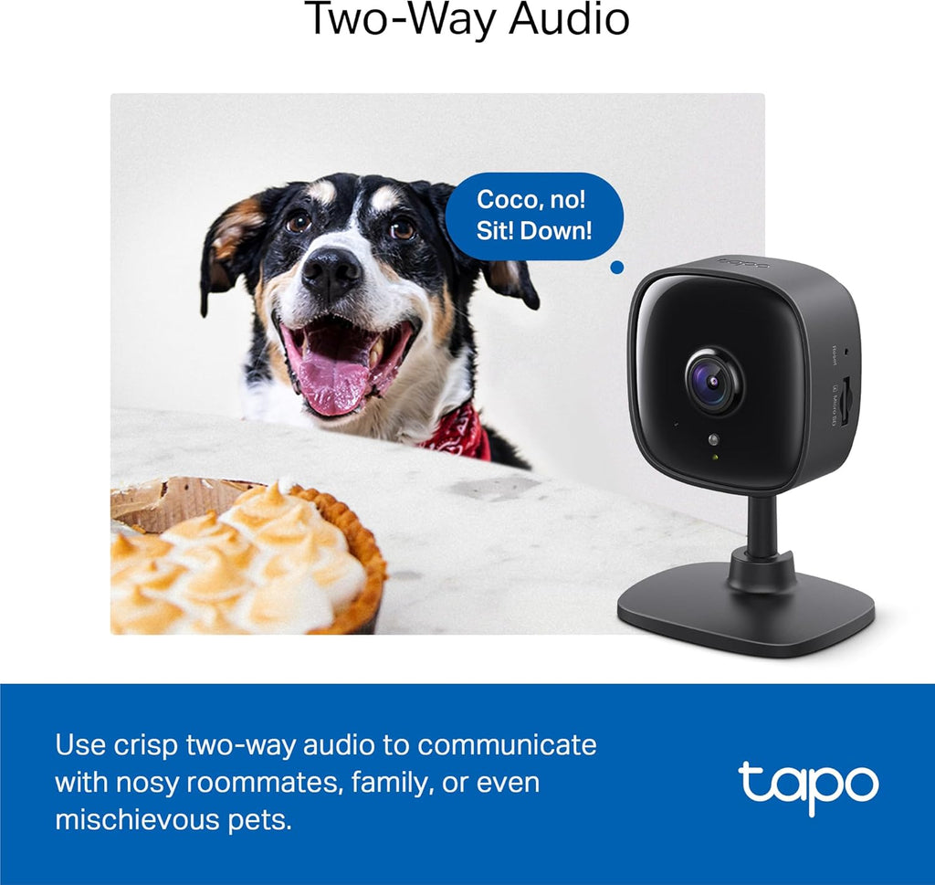 Tapo 1080P Indoor Security Camera for Baby Monitor, Pet Camera w/Motion Detection, 2-Way Audio, Night Vision, Cloud & SD Card Storage, Works w/Alexa & Google Home, Plug-in, C101
