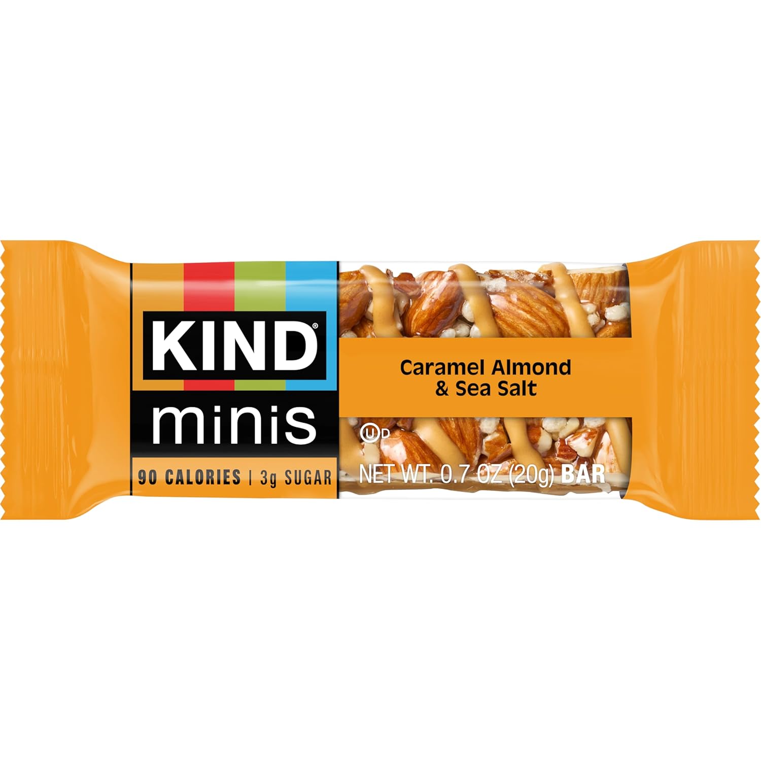 KIND Minis Snack Bars, Dark Chocolate Nuts & Sea Salt and Caramel Almond & Sea Salt, 3g Sugar, Gluten Free Bars, Variety Pack, 0.7 OZ, (20 Count)