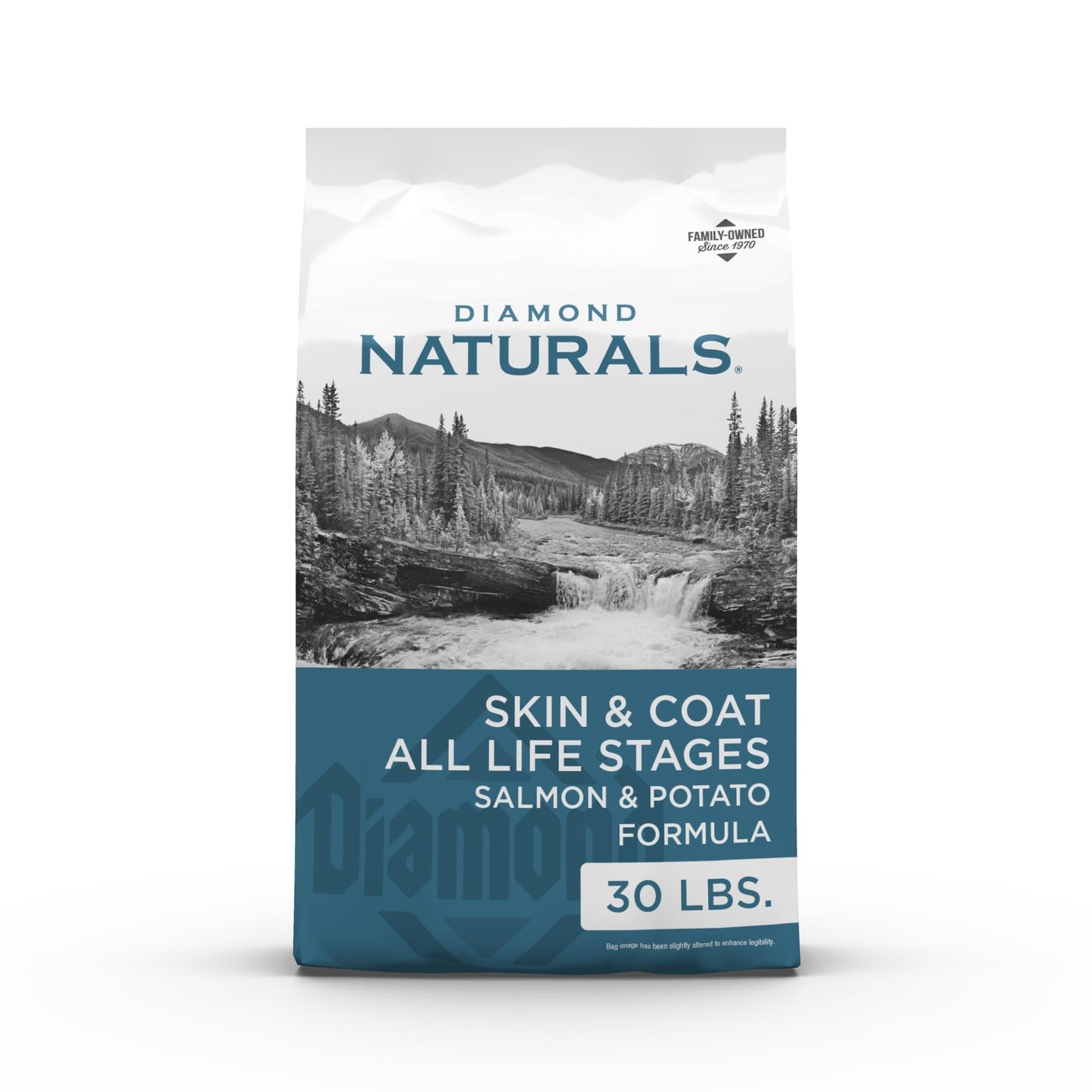 Diamond Naturals Skin & Coat Real Salmon and Potato Recipe Dry Dog Food with Quality Protein, Omega Fatty Acids, Probiotics and Essential Nutrients to Promote Healthy Skin and Coat 30lb