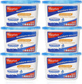 Vacplus Moisture Absorbers 6 Pack, 10.5 Oz Portable Humidity Absorber Boxes for Your Bathroom, Closet & Car, Dehumidifier with Fragrance Free, Navy Blue