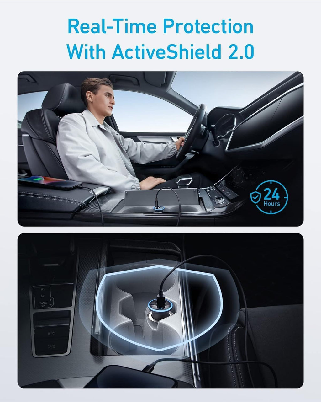 USB C Car Charger Adapter, Anker 52.5W Cigarette Lighter USB Charger, 323 Anker Car Charger with 30W PowerIQ 3.0 Fast Charging for iPhone 15/15 Plus/15 Pro/15 Pro Max, Galaxy S23/22, Pixel
