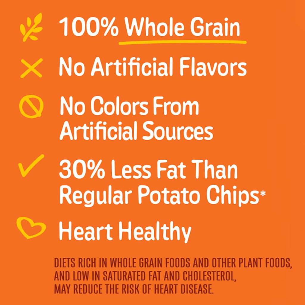 SunChips 100% Whole Grain Chips, Variety Pack, 1 oz Bags, Pack of 40, No Artificial Flavors, No Colors from Artificial Sources