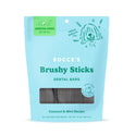 Bocce's Bakery Dailies Brushy Sticks to Support Oral Health & Fresh Breath, Wheat-Free Dental Bars for Dogs, Made with Real Ingredients, Baked in The USA, Natural Coconut & Mint, Medium Dogs