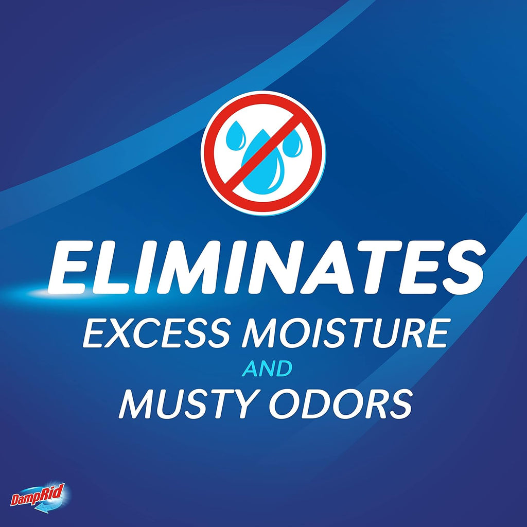 DampRid Refillable Moisture Absorber, 11 oz., 6-Pack – Fresh Scent Moisture Absorbers, 10% More Absorbing Power*, Eliminates Musty Odors for Fresher, Cleaner Air