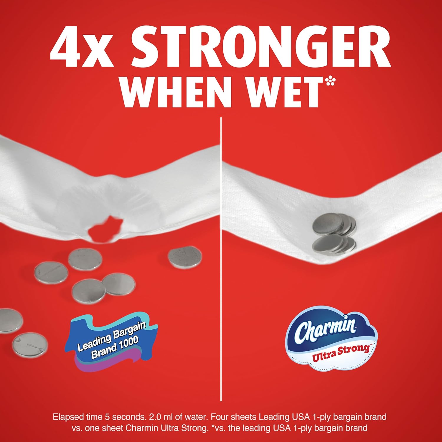 Charmin Ultra Strong Toilet Paper, 6 Mega Rolls = 24 Regular Rolls