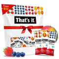 That's it. Variety Pack 100% Natural Real Fruit Bar, Best High Fiber Vegan, Gluten Free Healthy Snack, Paleo for Children & Adults, Non GMO No Added Sugar, No Preservatives Energy Food (12 Pack)