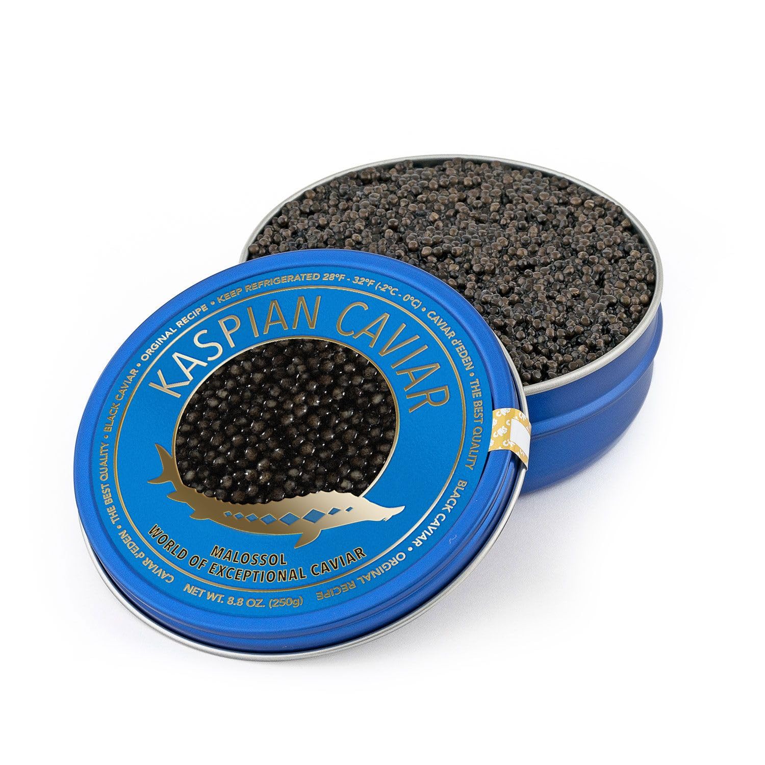 𝐁𝐄𝐒𝐓𝐒𝐄𝐋𝐋𝐄𝐑 Premium Siberian Sturgeon Royal Black Caviar - 1.1 oz - (30g) - Classical Sturgeon Malossol Sturgeon Black Roe - [JANUARY 2026]