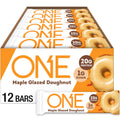 ONE Protein Bars, Maple Glazed Doughnut, Gluten Free with 20g Protein and 1g Sugar, Pantry Staples, 2.12 oz (12 Count)