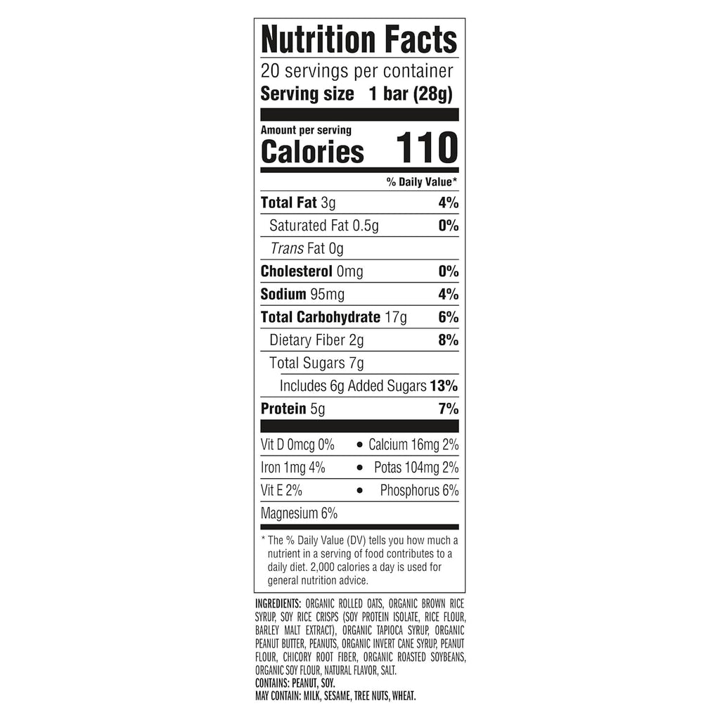 CLIF BAR Minis - Crunchy Peanut Butter - Made with Organic Oats - 5g Protein - Non-GMO - Plant Based - Snack-Size Energy Bars - 0.99 oz. (20 Pack)