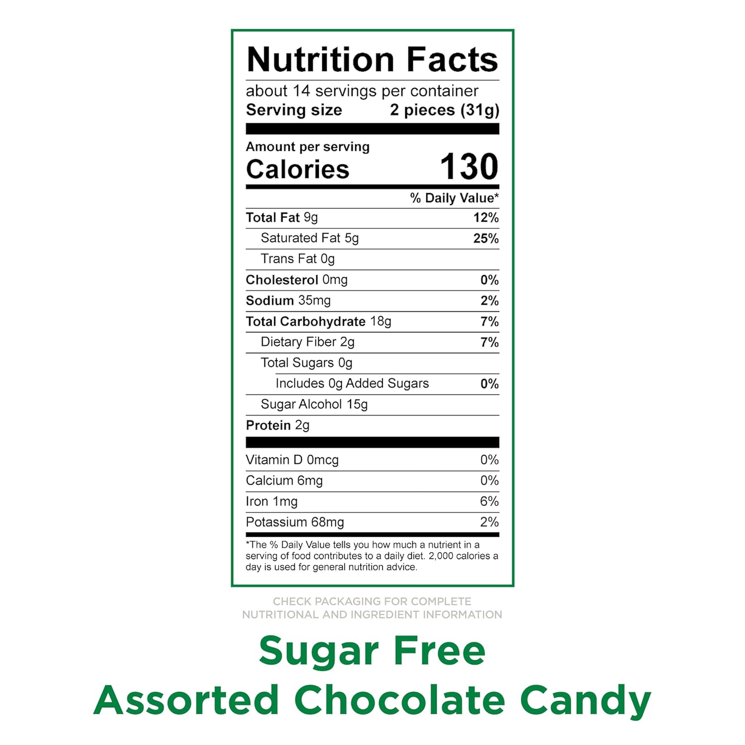 RUSSELL STOVER Sugar Free Assorted Chocolate Candy, 15.7 oz. bag