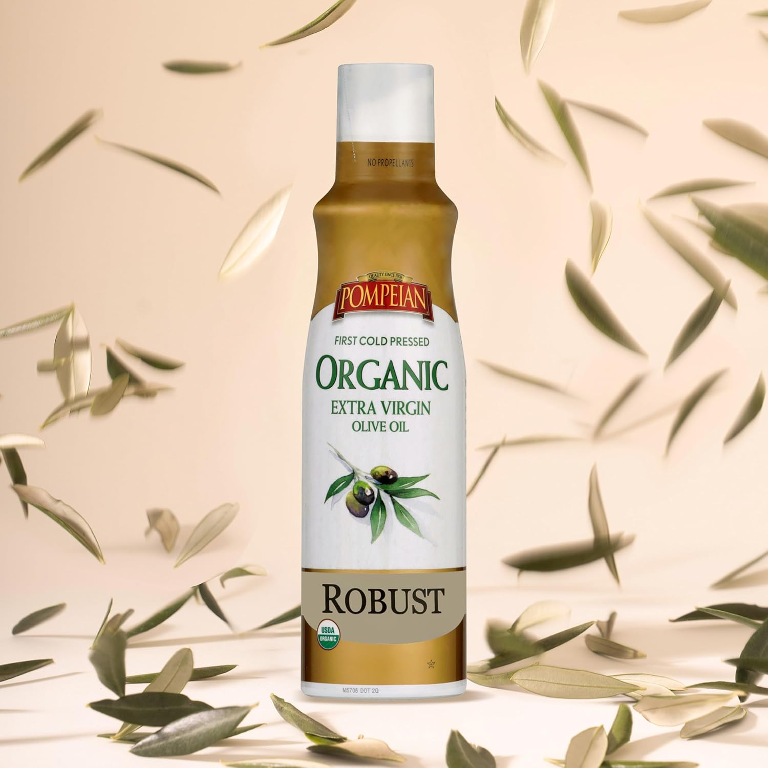 Pompeian USDA Organic Extra Virgin Olive Oil Non-Stick Cooking Spray, No Propellant, 5 Fl Oz, Pack of 3