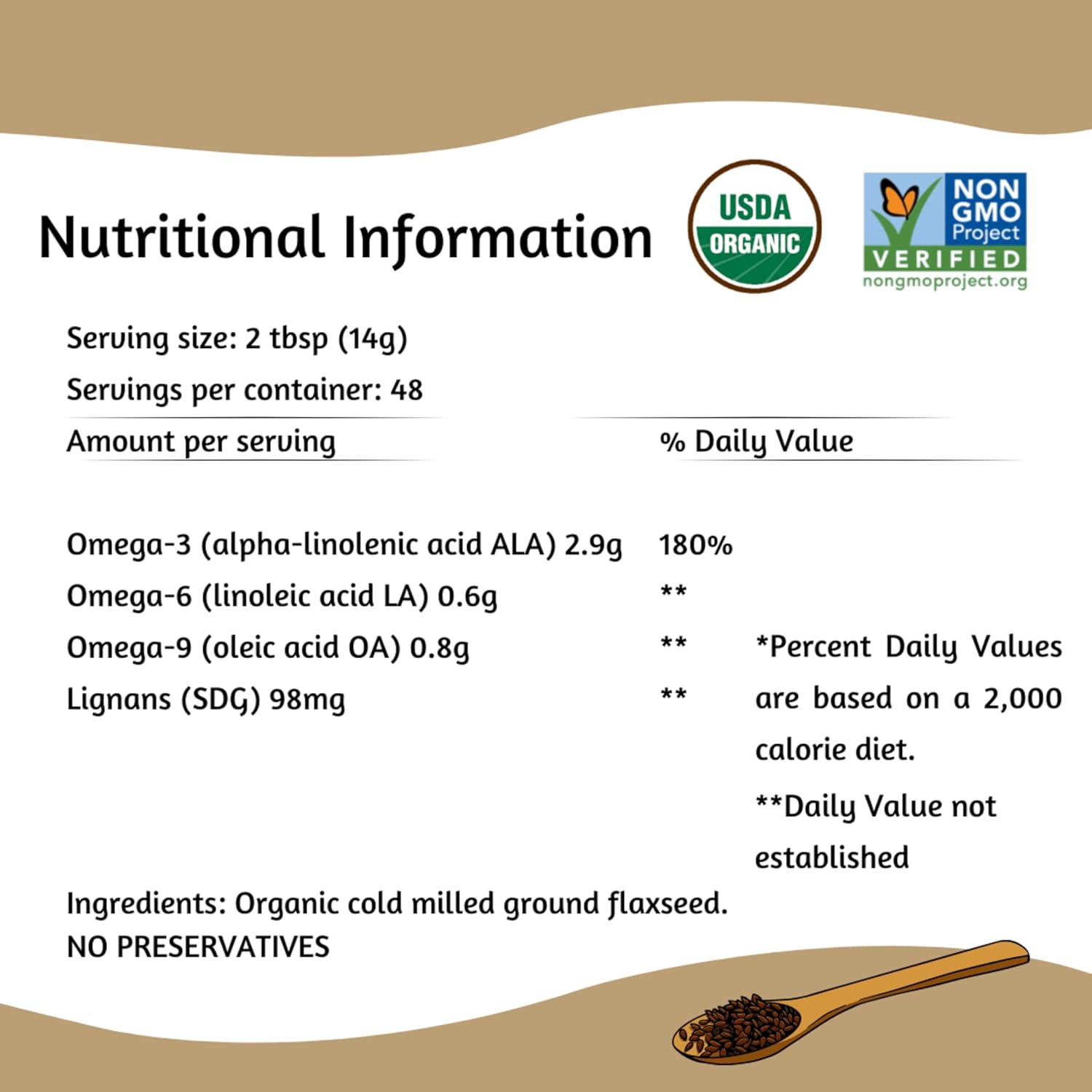Spectrum Essentials Organic Ground Flaxseed, Gluten Free, 24 Oz