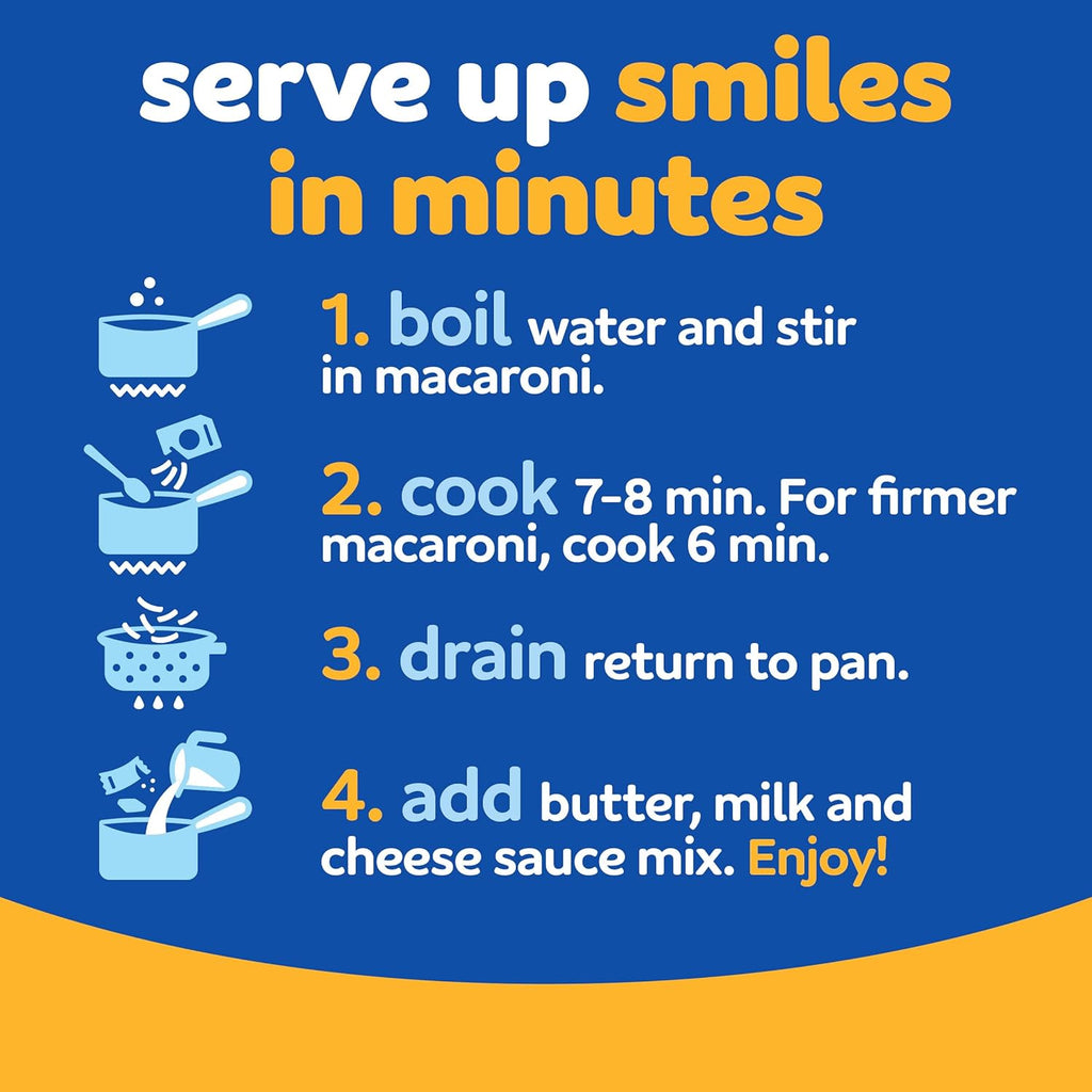 Kraft Mac and Cheese, 12 Boxes, for Easy Dinner or Dinner Sides, Original Flavor, No Artificial Flavors, Preservatives or Dyes, 7.25 oz