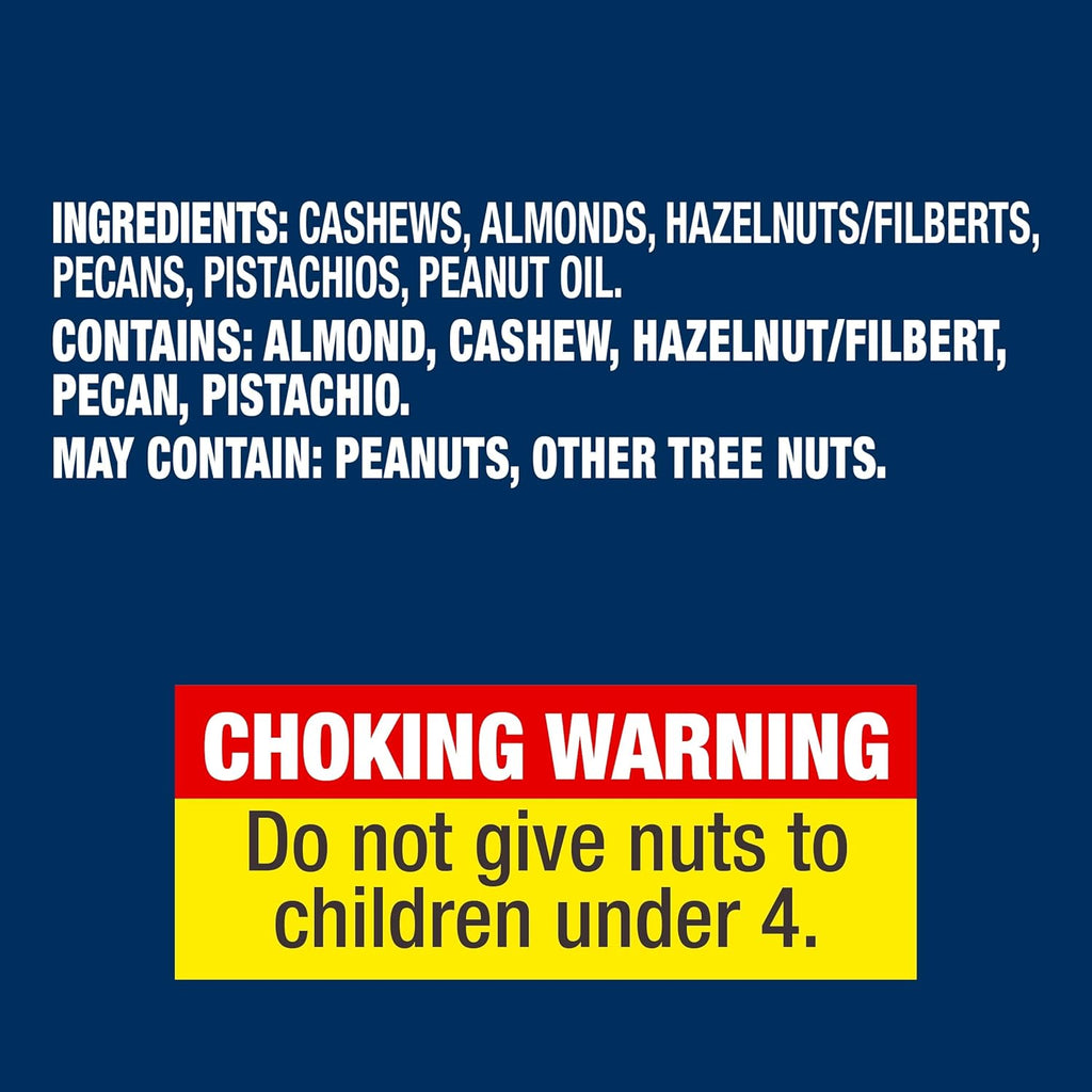 PLANTERS Unsalted Premium Nuts 34.5 oz Resealable Container- Contains Roasted California Pistachios, Cashews, Almonds, Hazelnuts & Pecans - No Artificial Flavors or Colors