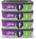 Litter Genie Refill Bags (4-Pack) | Multi-Layers of Odor-Barrier Technology | 1 Square Refill Cartridge Lasts Up to 2 Months Per Cat