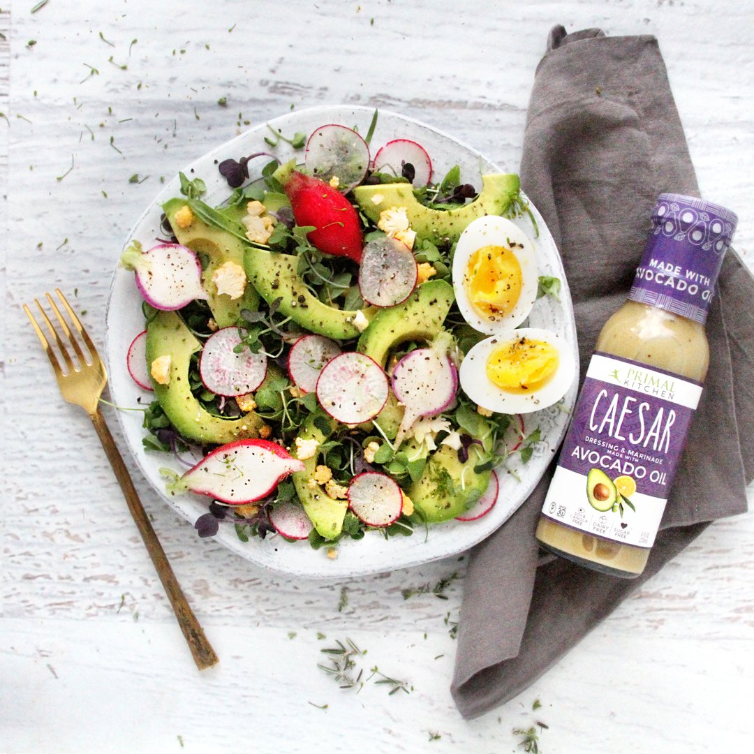Primal Kitchen Ranch Dressing, Caesar Dressing, and Green Goddess Dressing & Marinade, Made with Avocado Oil, 8 Fluid Ounces, Variety Pack of 3