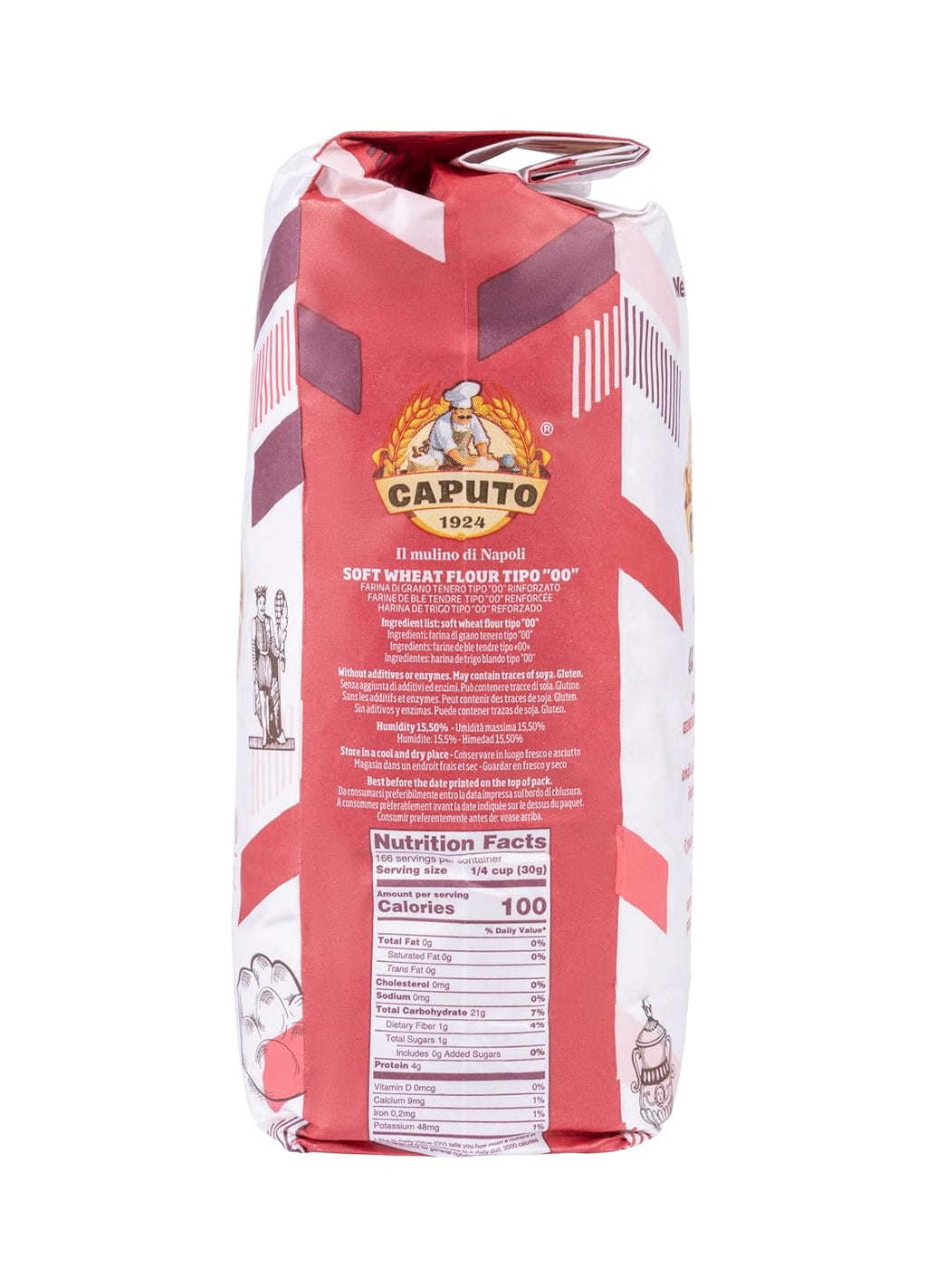 Antimo Caputo Chefs Flour 2.2 LB (Pack of 2) - Italian Double Zero 00 - Soft Wheat for Pizza Dough, Bread, & Pasta