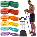 Zacro Resistance Bands Set with Door Anchor, Heavy Duty Pull Up Exercise Bands for Working Out, Muscle Power Strength Training, Physical Therapy, Home Fitness Gym Equipment for Men & Women