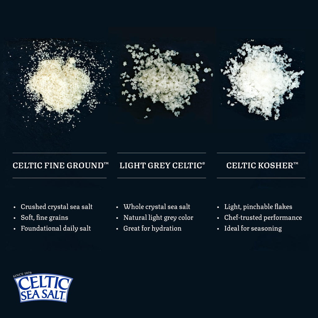 Celtic Sea Salt, Light Grey Mineral Sea Salt, 1 Pound Resealable Bag Unrefined Hydration, Hand-Harvested, Vital Minerals, Family Founded Since 1976