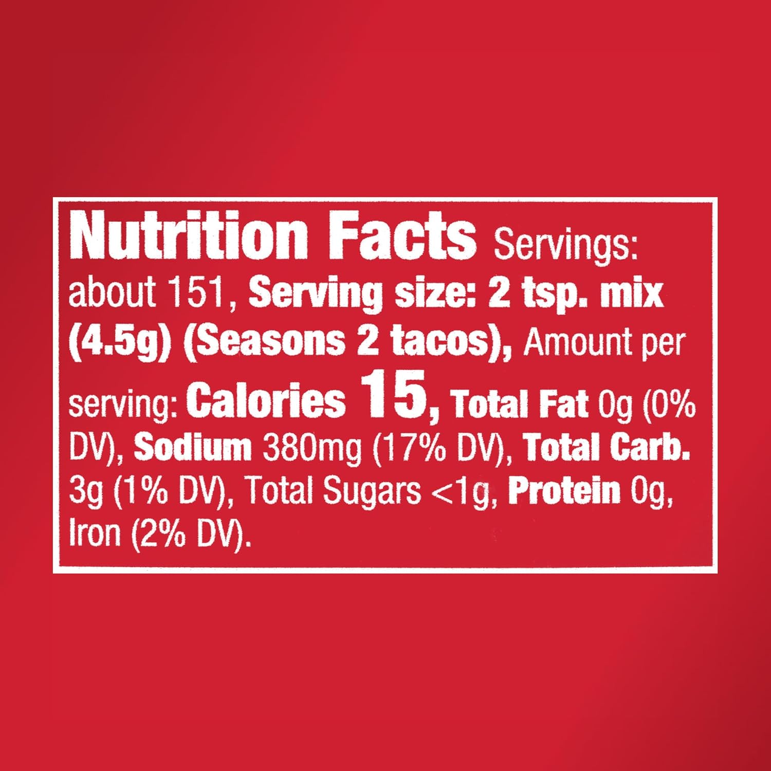 McCormick Original Taco Seasoning Mix, 24 oz