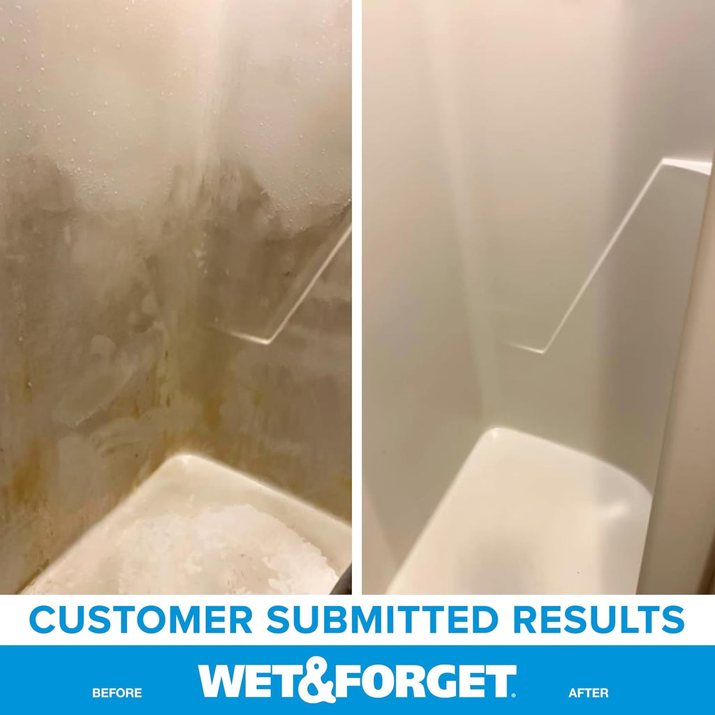 Wet & Forget Shower Cleaner Spray Multi-Surface Weekly Application Requires No Scrubbing, Bleach-Free Formula, Ready to Use, Fresh Scent, 3 Months of Cleaning, 64 Fluid Ounces, 1 Pack