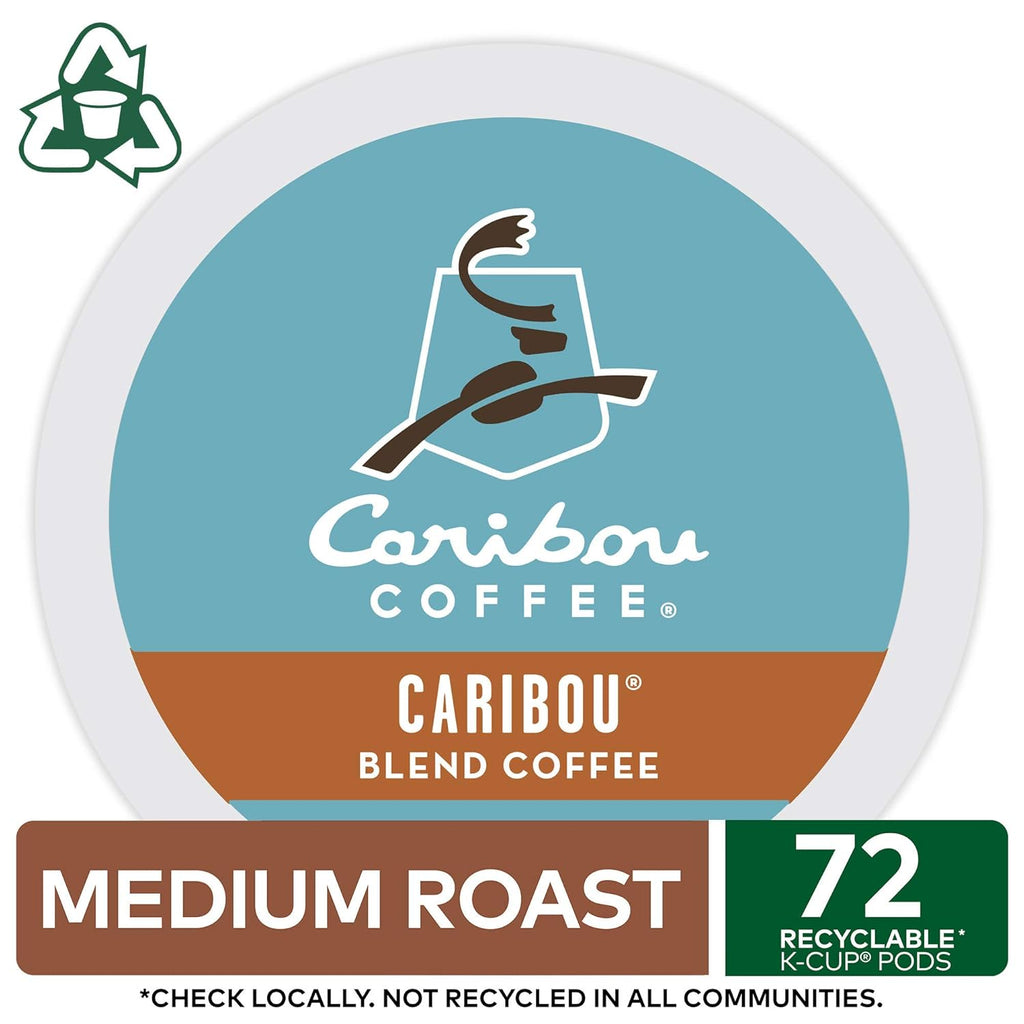 Caribou Coffee Caribou Blend Keurig Single-Serve K-Cup Pod, Medium Roast Coffee, 72 Count