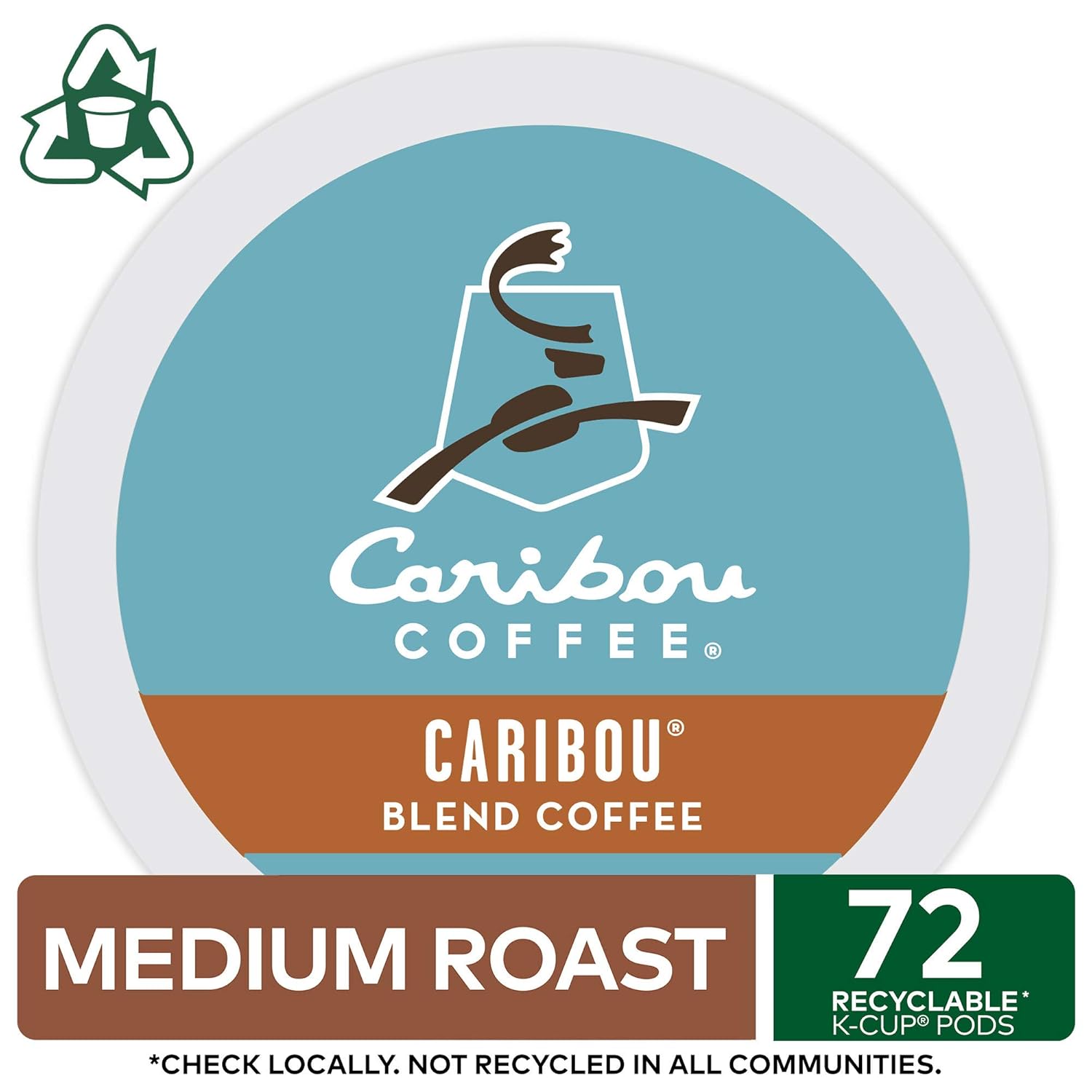 Caribou Coffee Caribou Blend Keurig Single-Serve K-Cup Pod, Medium Roast Coffee, 72 Count