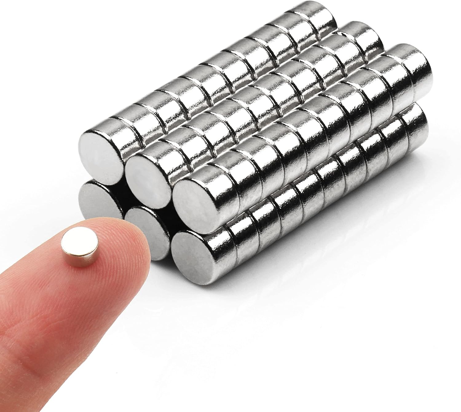 60pcs Small Magnets,Round for Refrigerator , Cylinder, Fridge , Office , Whiteboard , Durable Little Miniature Tiny Mini for Crafts