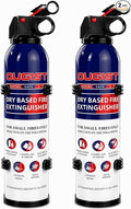 ABC Fire Extinguisher for Home & Vehicle - Portable Dry Chemical Fire Extinguisher | Grease & Electrical Fire Extinguisher for Kitchen, Car, Easy for All Ages to Use (2-Pack, 1.32lb Each)