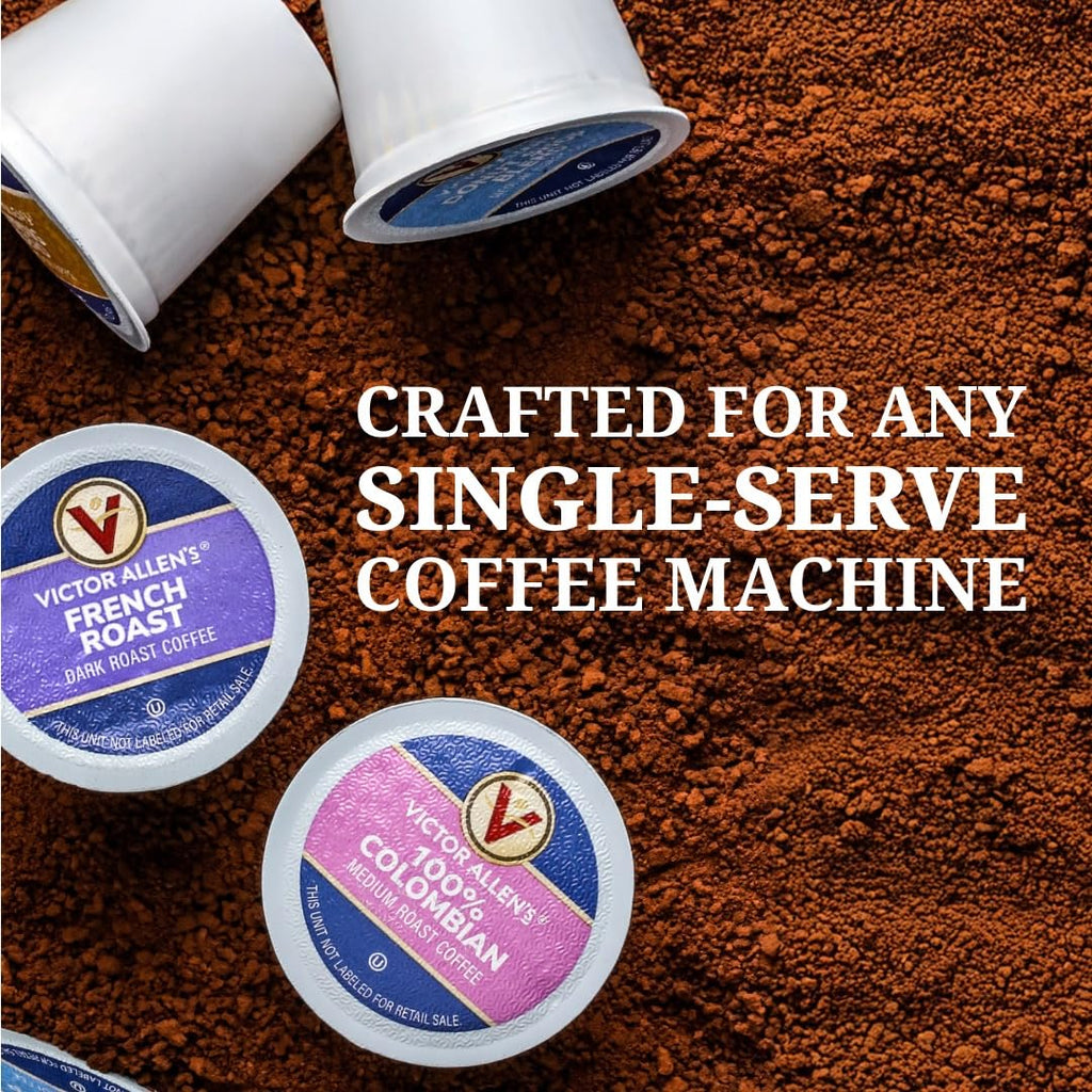 Victor Allen's Coffee Variety Pack (Morning Blend, 100% Colombian, Donut Shop Blend, French Roast), 42 Count, Single Serve Coffee Pods for Keurig K-Cup Brewers