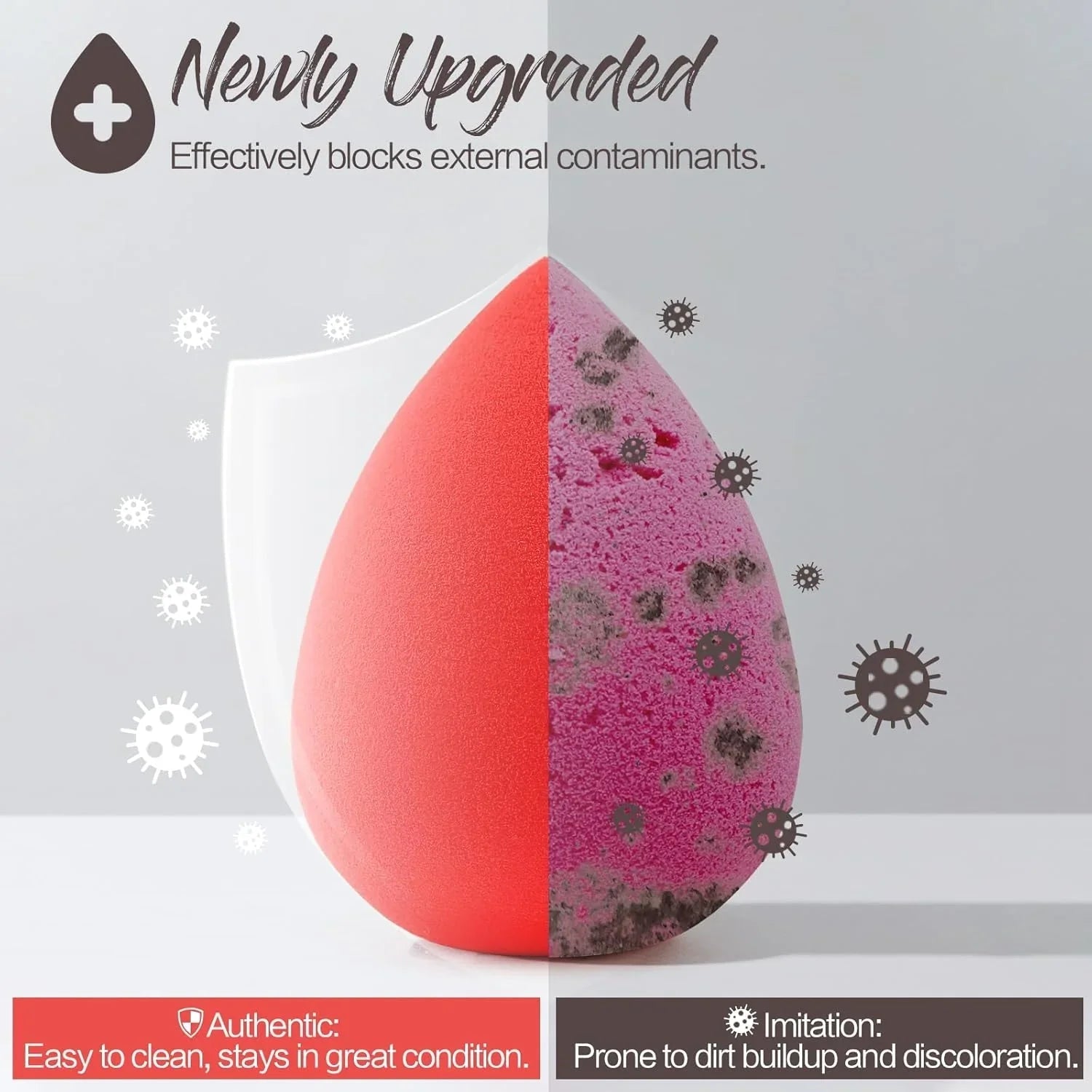 5 Pcs Latex-Free Makeup Sponge Set for Blending Foundation, Liquid, Cream & Powder - Cart Shape