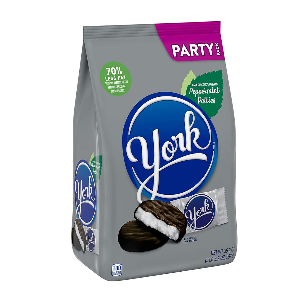 YORK Dark Chocolate Peppermint Pattie Miniatures, Holiday Candy Party Pack, Great Stocking Stuffer 35.2 oz