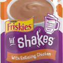 Purina Friskies Pureed Cat Food Topper, Lil’ Shakes With Enticing Chicken Lickable Cat Treats - (Pack of 16) 1.55 oz. Pouches