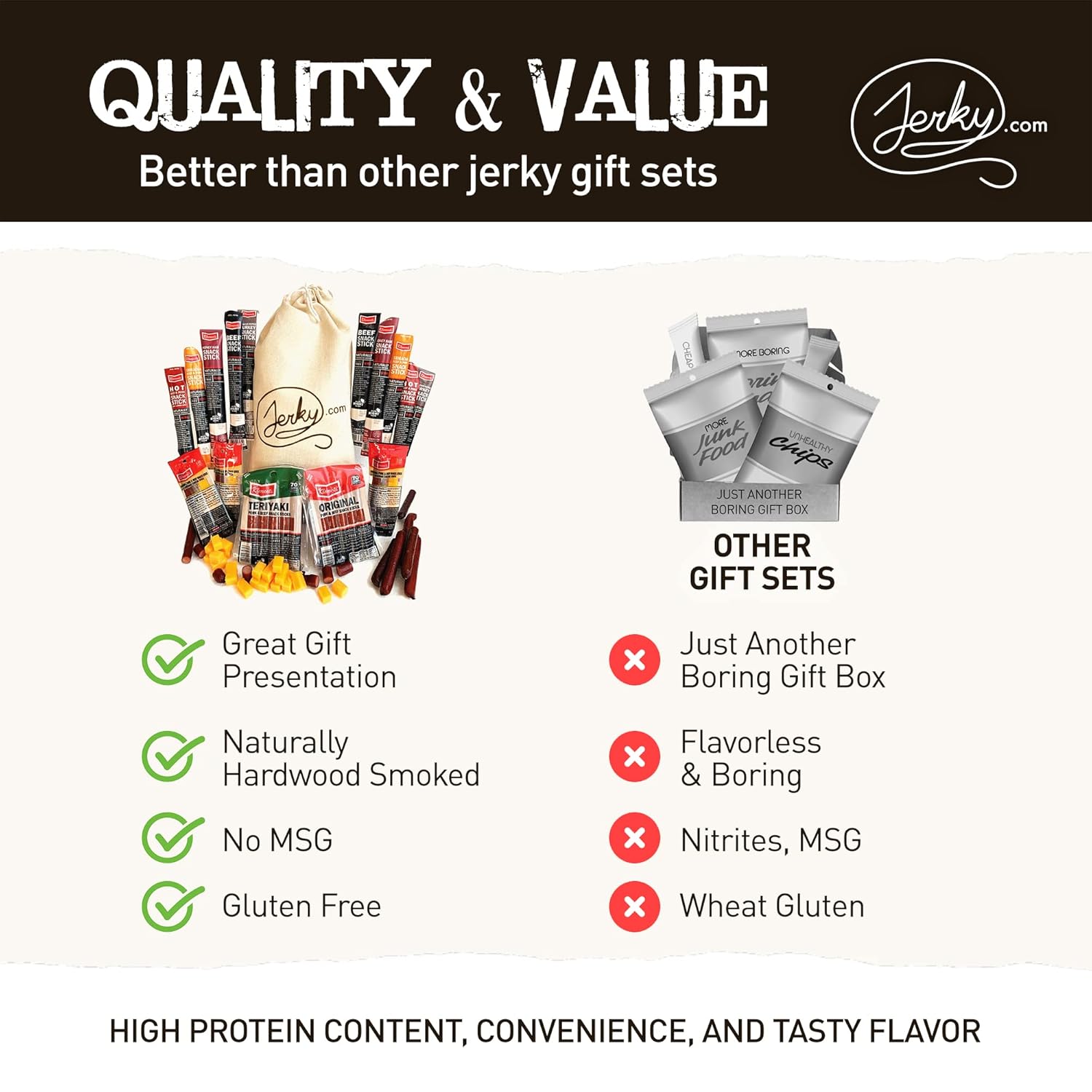 Jerky.com 26pc Meat Sticks Variety Pack | Healthy Snack for Adults | Low Sugar & High Protein | Gluten Free & Keto Meat Sticks | Pork, Turkey, Ham Beef Sticks & Cheese Sticks | Valentines Gifts for Him